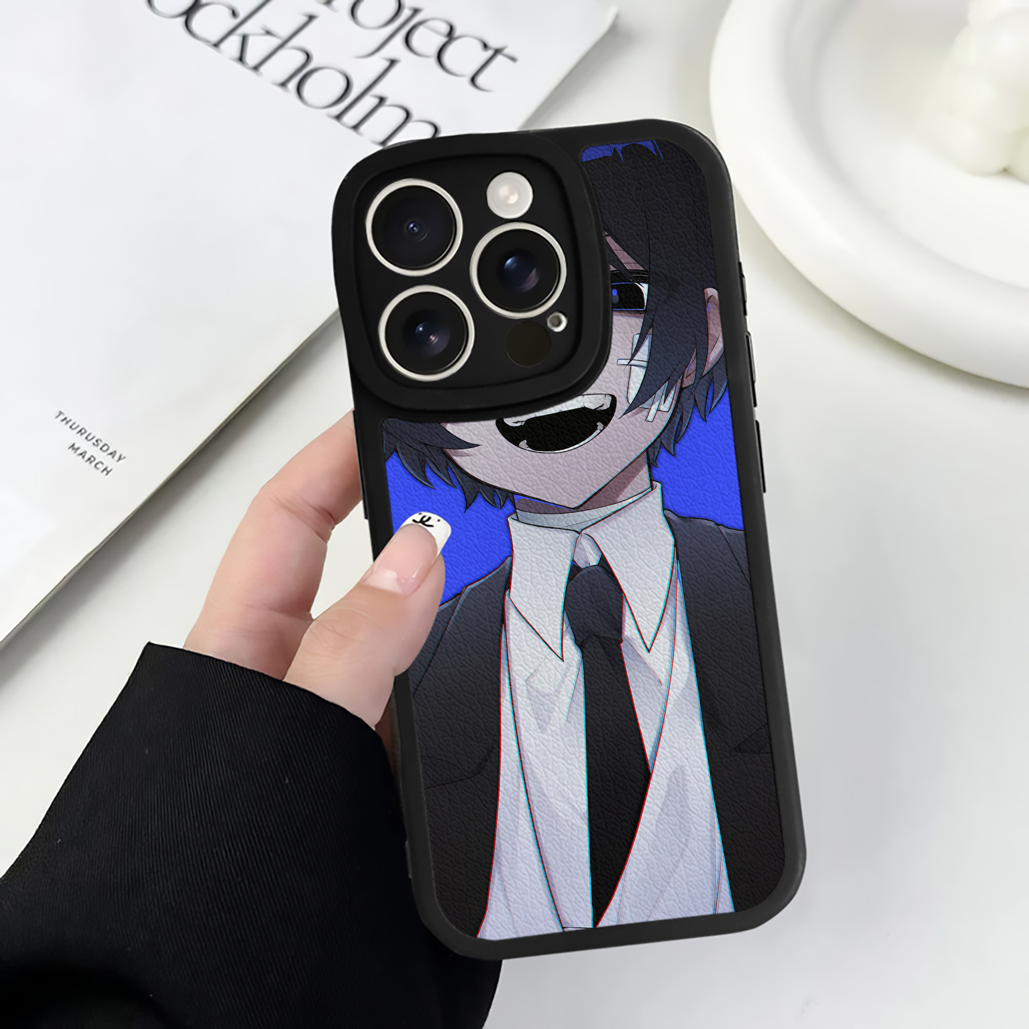 （画像用） 文豪ストレイドッグス Bungo Stray Dogs 【iPhone 16シリーズ対応】シリコンスマホケース（レザー調） 材質：シリコン